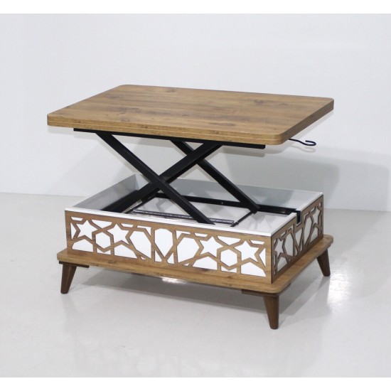 KOD NO : SHP-477 Zara Akıllı Sehpa - Çam / Beyaz