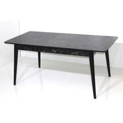 KOD NO : MASA-714 Lotus Masa 90x145 - Siyah Mermer