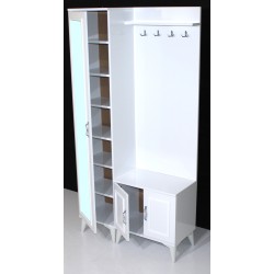 KOD NO : PRT-115 Nehir İkili Portmanto - Beyaz KOD NO : PRT-115 Nehir İkili Portmanto - Beyaz