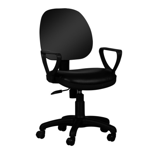 KOD NO : SAN-067 Sekreter Koltuğu - Siyah Deri