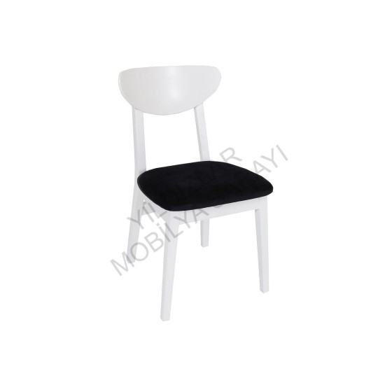 KOD NO : SAN-854 Sandalye - Siyah / Beyaz
