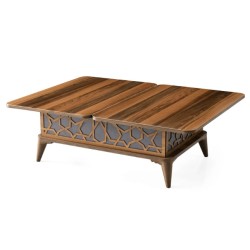 KOD NO : SHP-357 Zara Akıllı Sehpa - Antrasit / Ceviz