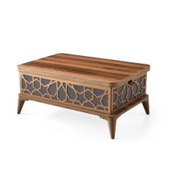 KOD NO : SHP-357 Zara Akıllı Sehpa - Antrasit / Ceviz