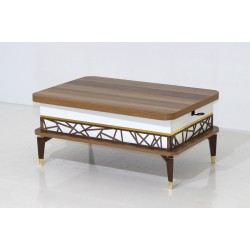 KOD NO : SHP-481 Stil Akıllı Sehpa - Ceviz / Beyaz