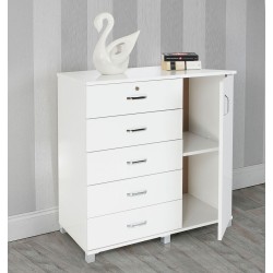 KOD NO : SIF-043 Dolaplı Şifonyer - Beyaz