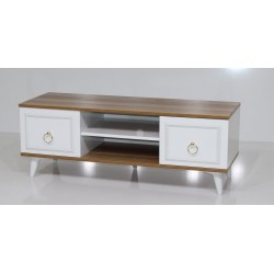 KOD NO : TV-296 Prestij TV Sehpası - Söğüt Ceviz/Beyaz